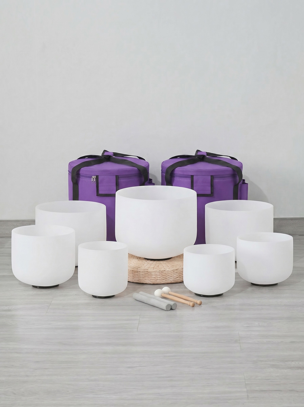 Set de 7 Cuencos de Cuarzo 6” – 12”