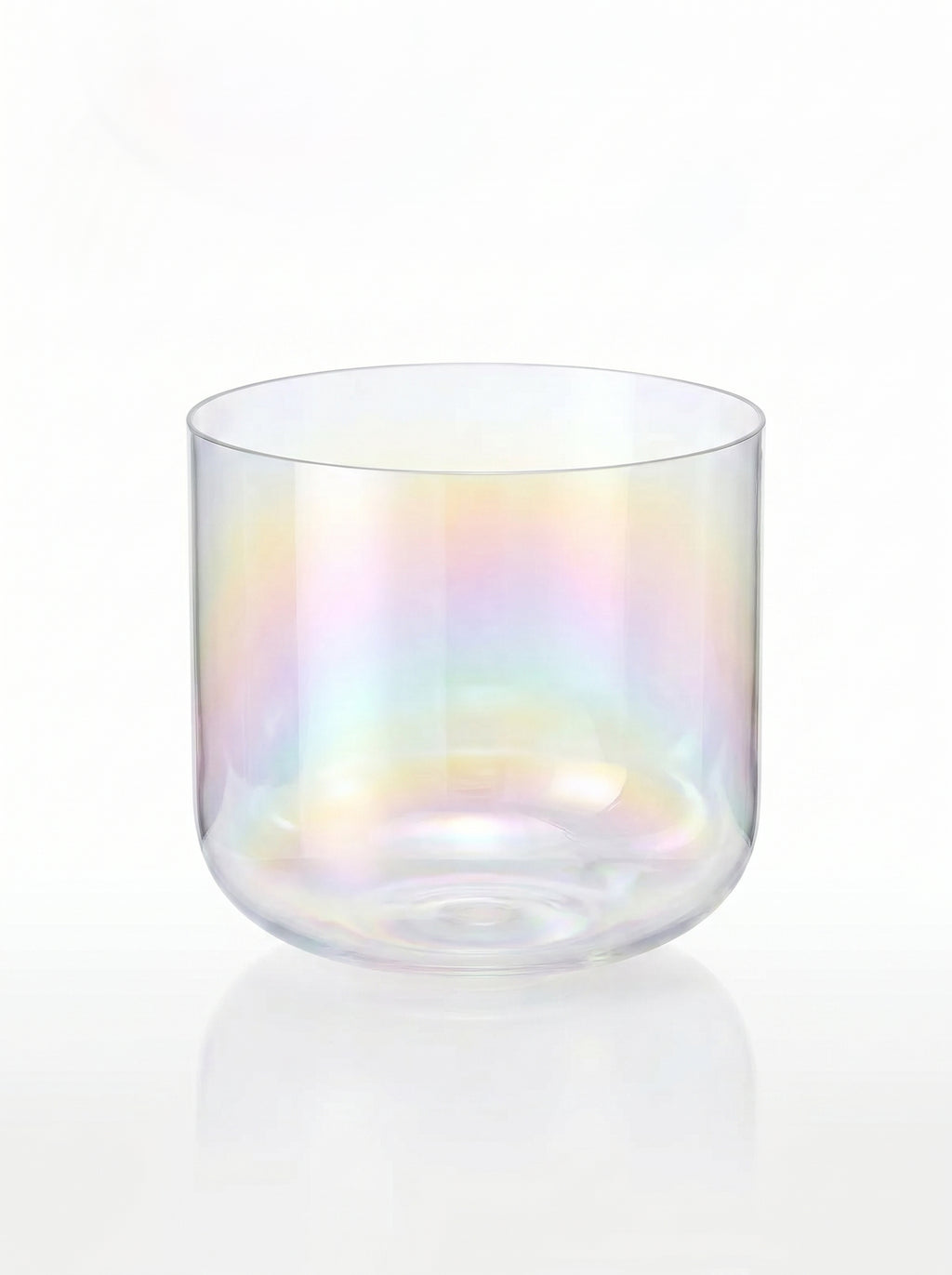 Cuenco de Cristal Aura Iridiscente 432Hz con Bolsa de Transporte