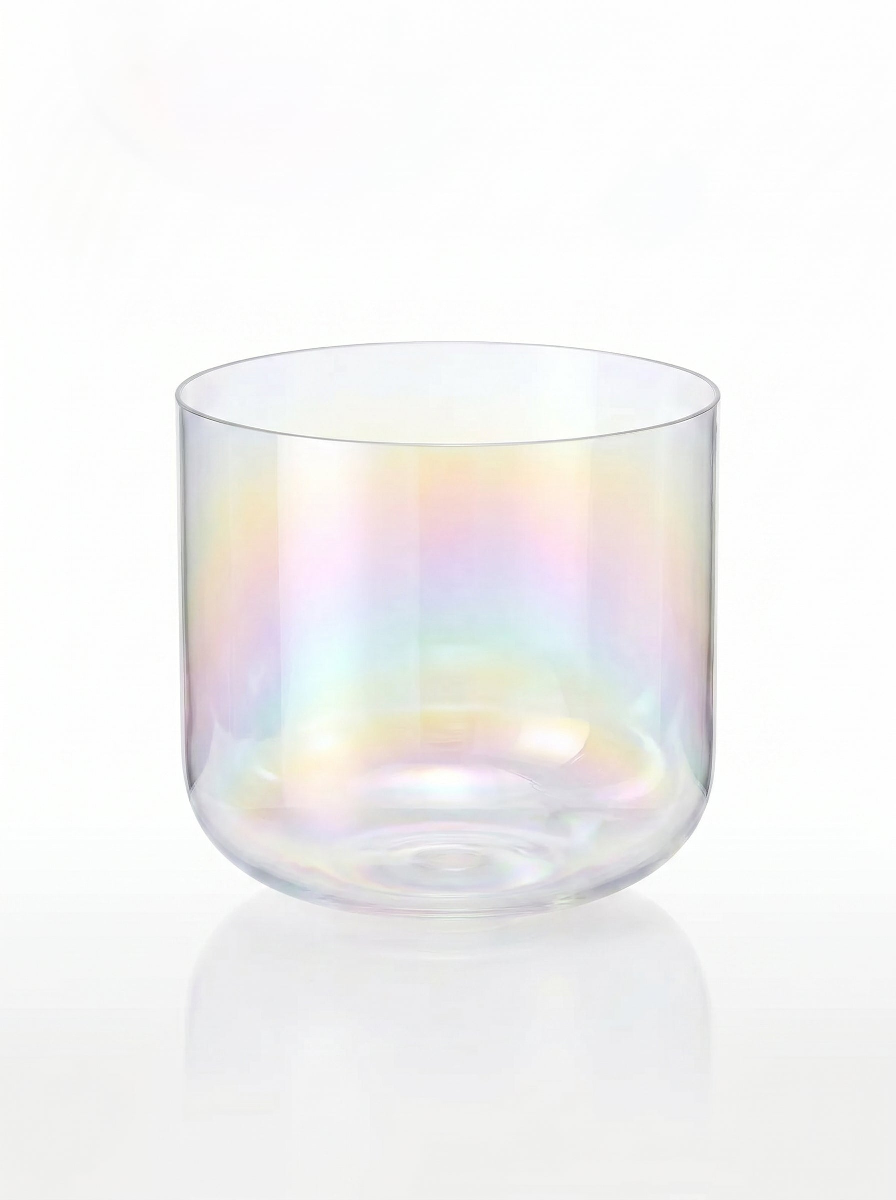 Cuenco de Cristal Aura Iridiscente 432Hz con Bolsa de Transporte